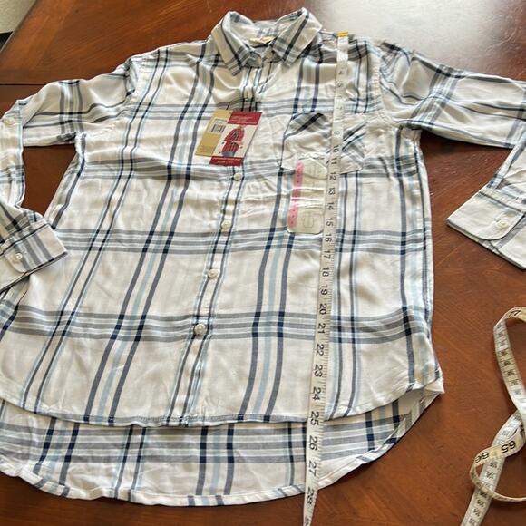 Woolrich White & Blue Plaid Blouse various sizes - Picture 8 of 12